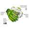 Magid TREX Windstorm Series TRX743 HiViz Mesh Goat Skin Leather Palm Impact GloveCut Level A6, PR TRX743M - alternate 6